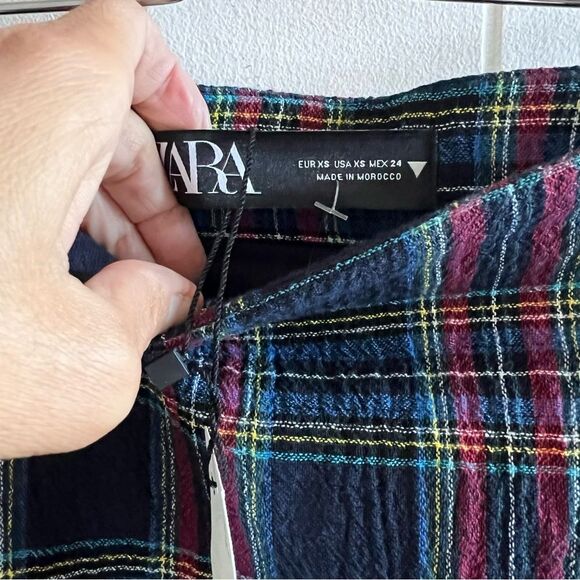 NWOT Zara Plaid Buble Skirt - Picture 4 of 11